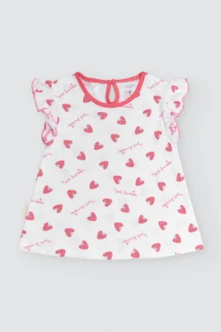 Conjunto bebé peto y camiseta manga corta Framboise