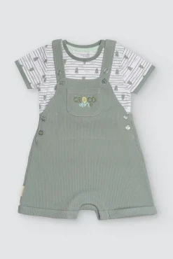 Conjunto bebé peto y camiseta manga corta Crocodino