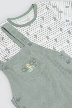 Conjunto bebé peto y camiseta manga corta Crocodino