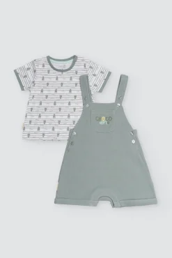 Conjunto bebé peto y camiseta manga corta Crocodino