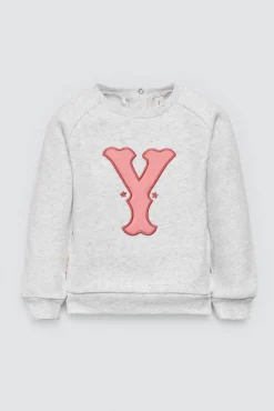 Conjunto bebé sudadera y jogger gris estampado