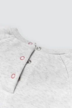 Conjunto bebé sudadera y jogger gris estampado