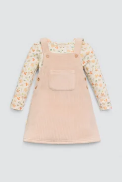 Conjunto bebé vestido peto y camiseta manga larga Autumn