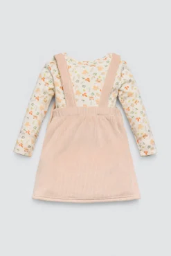 Conjunto bebé vestido peto y camiseta manga larga Autumn