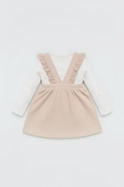 Conjunto bebé vestido peto y camiseta manga larga Fairy Tale