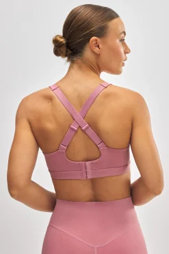 Conjunto deportivo rosa de sujeción alta y legging efecto push up Colección compressive