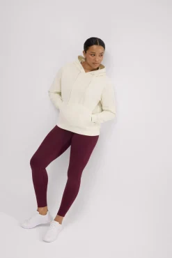 Conjunto deportivo sudadera y legging compressive push up granate
