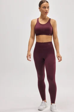 Conjunto deportivo sudadera y legging compressive push up granate