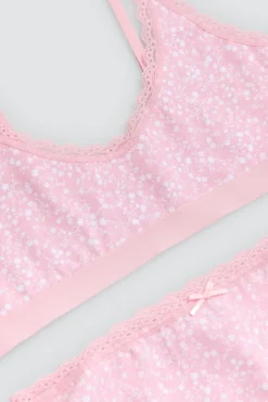 Conjunto interior juvenil top y braga