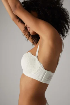 Conjunto lencero sujetador multiposición & braga alta blanca