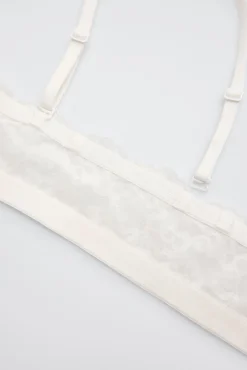 Conjunto lencero sujetador multiposición & braga alta blanca