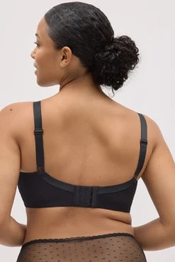 Conjunto lencero sujetador reductor y braga alta negro