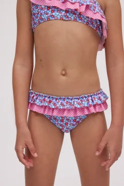 Culetín niña volantes estampado flores