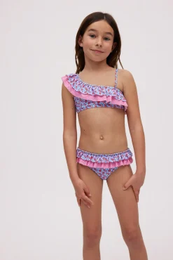 Culetín niña volantes estampado flores