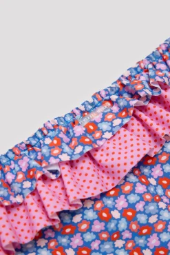 Culetín niña volantes estampado flores