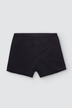 Culotte básico liso de algodón negro