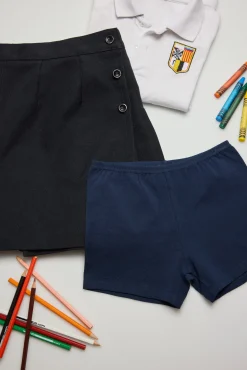 Culotte básico liso de algodón negro