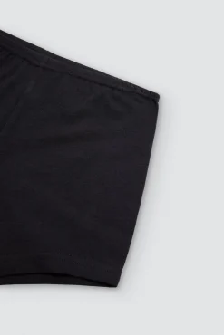 Culotte básico liso de algodón negro