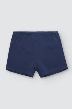 Culotte básico liso de algodón marino