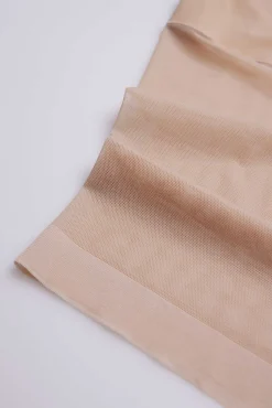 Faja alta abdominal reductora tejido de tul compresión media nude