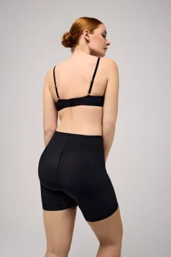 Faja reductora corte láser compresión alta negra