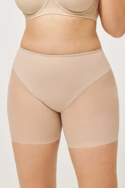 Faja reductora tejido de tul compresión media nude