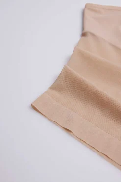 Faja reductora tejido de tul compresión media nude