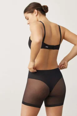 Faja reductora tejido de tul compresión media negro