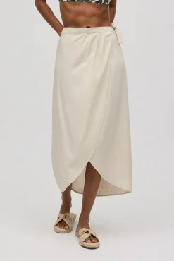 Falda anudado con lino