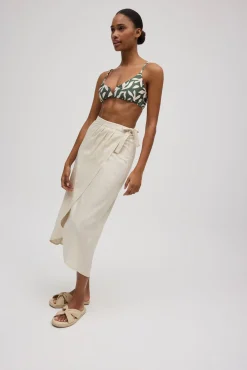 Falda anudado con lino