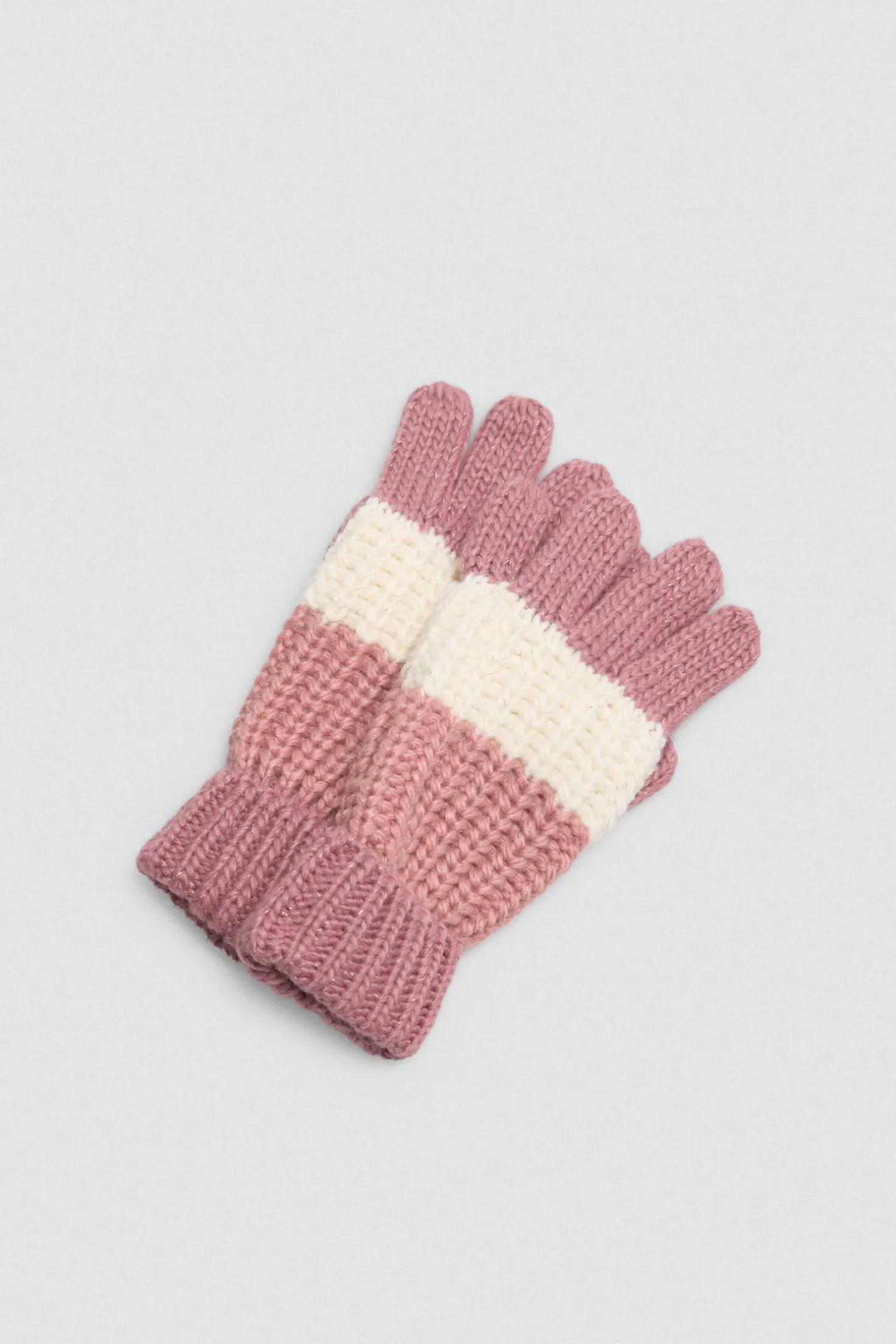 Guantes de punto rayas
