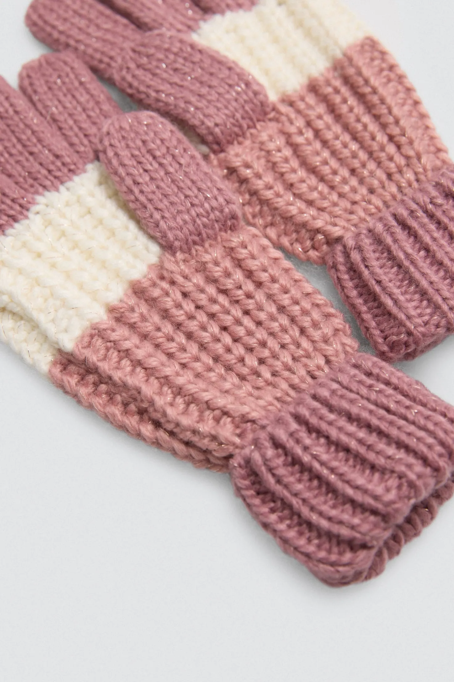 Guantes de punto rayas