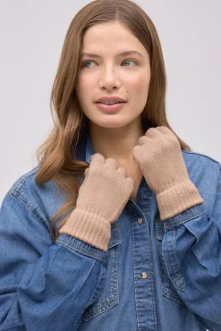 Guantes táctiles beige