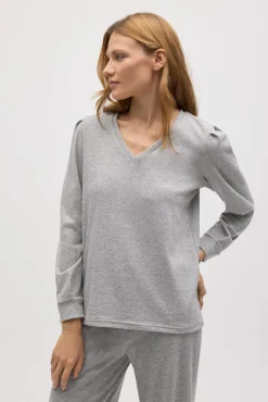 Jersey extra cómodo detalle hombros gris