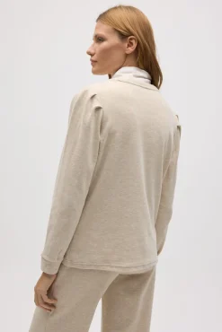 Jersey extra cómodo detalle hombros beige