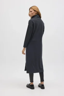 Jersey maxi con abertura cálido marengo