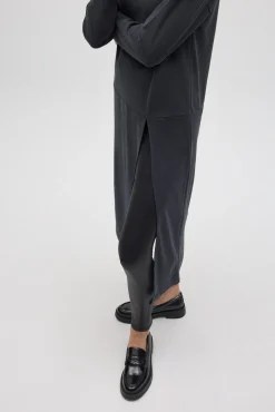 Jersey maxi con abertura cálido marengo