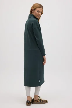 Jersey maxi con abertura cálido verde botella