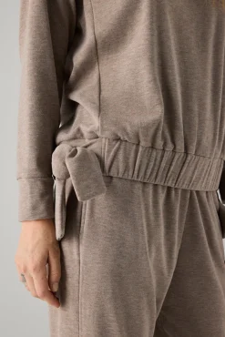 Jersey térmico detalle nudos laterales marrón