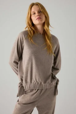 Jersey térmico detalle nudos laterales marrón