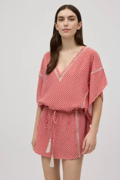 Kaftán de playa estampado