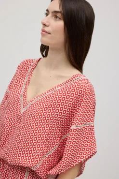 Kaftán de playa estampado