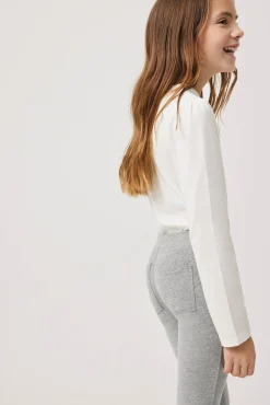 Leggings básicos de niña gris