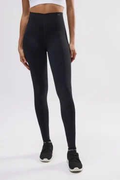 Leggings deportivos compressive largos vientre plano negro