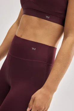 Leggings deportivos Compressive efecto push-up burdeos