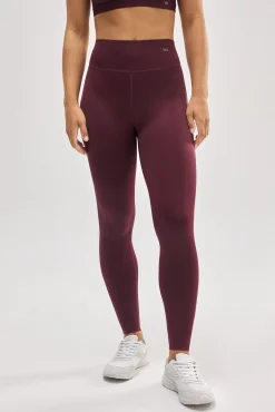 Leggings deportivos Compressive efecto push-up burdeos