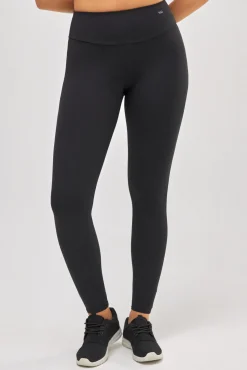 Leggings deportivos de tiro alto tacto algodonero negro