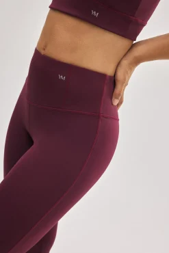Leggings deportivos efecto push-up burdeos