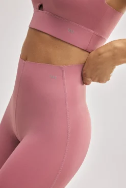 Leggings deportivos largos compressive vientre plano rosa