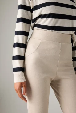 Leggings efecto metalizado beige